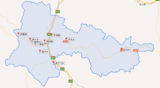 甘肃岷县地图全图图片